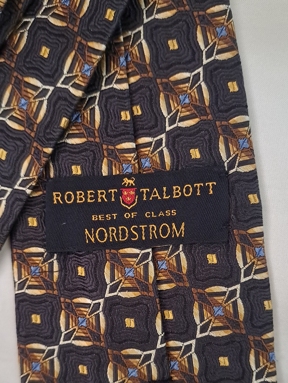 Robert Talbott Best of Class Nordstrom Silk Tie Geometric Imported Silk - Picture 2 of 9